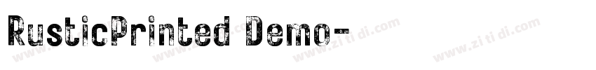 RusticPrinted Demo字体转换